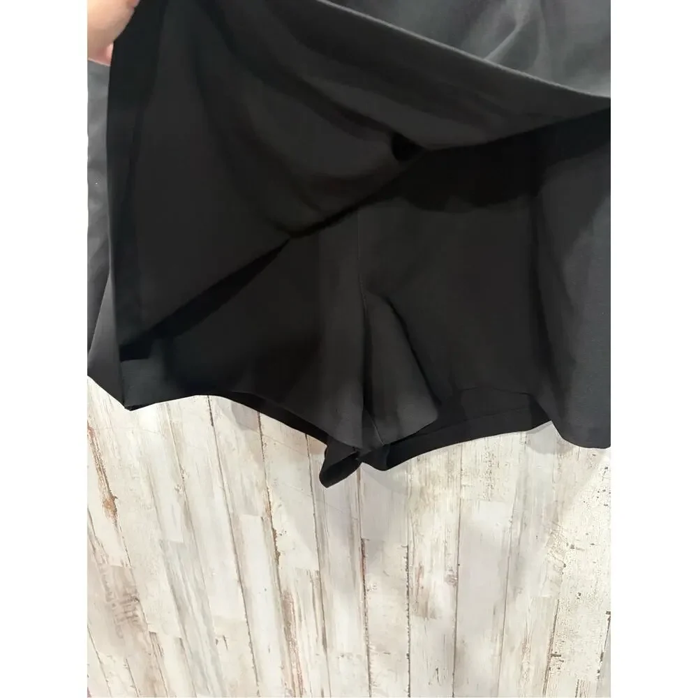 Torrid 3.5” Pull-On Studio Refined Crepe High-Rise Asymmetrical Skort 1X Black